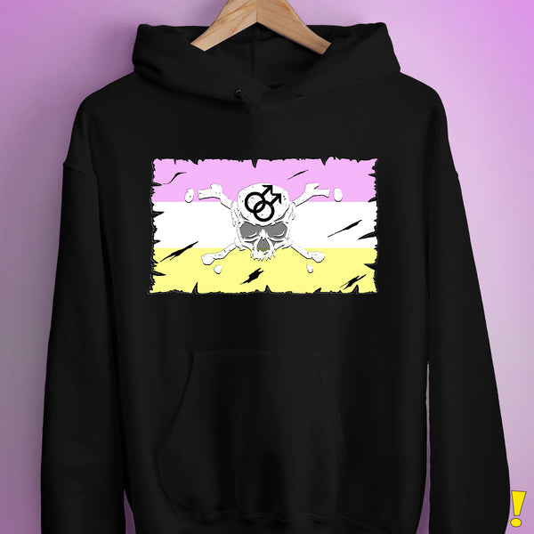 Twink Pride Pirate Flag Hoodie - Black